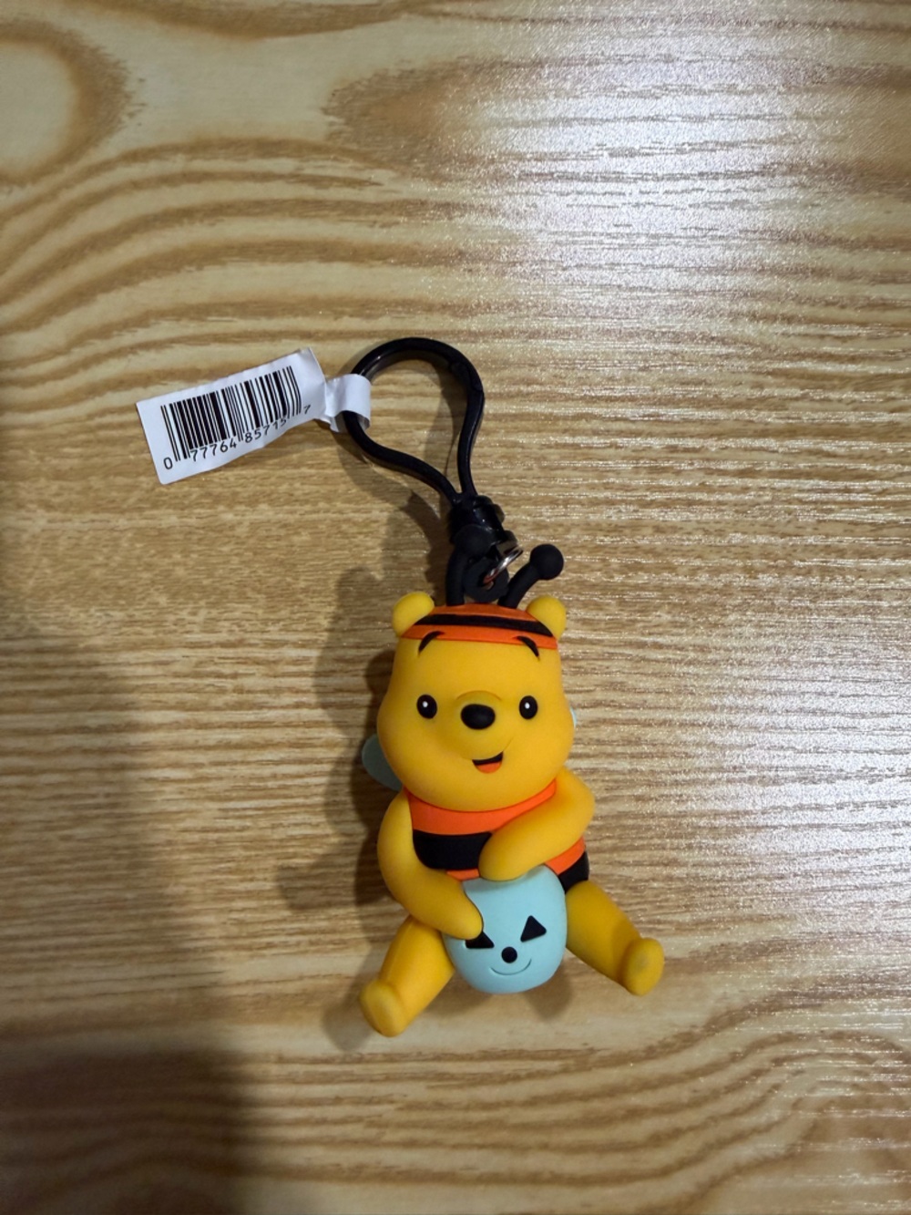 Winnie the Pooh Silicone Keychain - Yellow & Orange